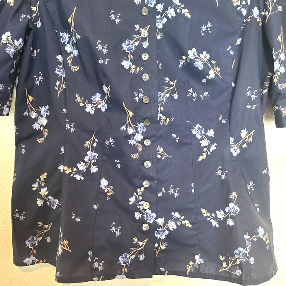 REBECCA TAYLOR Francine Floral Poplin Cottagecore Blouse Top - Picture 9 of 11